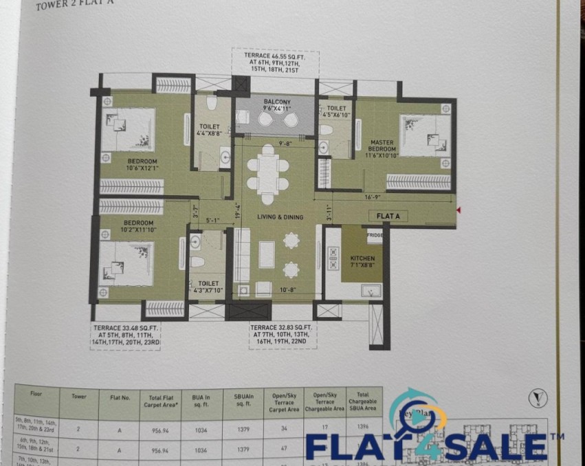 Spacious  3 BHK Apartment for sale at North-East Kolkata